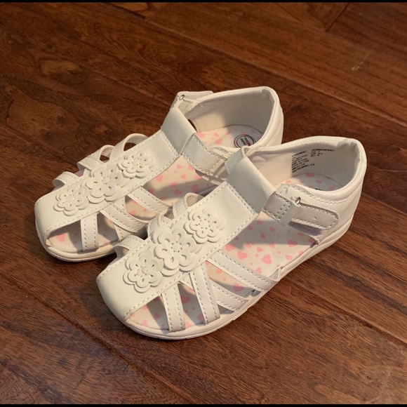 girls white sandals size 1